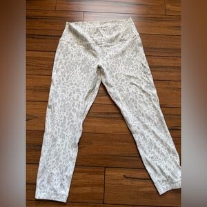 Lululemon Athletica White and Gray Align Leggings 25”
